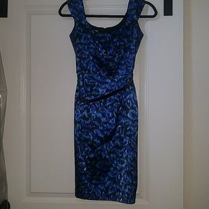 Beautiful blue and black dress.